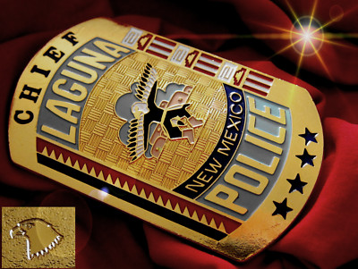 Obsolete badge, Polizeiabzeichen, Chief, Laguna  P o l i c e ,  Film prop