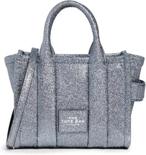 Marc Jacobs The Galactic Mini Tote Bag Women's Silver Glitter Crossbody ERK1582