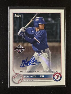 2022 Topps Pro Debut Ian Moller Auto RC #PD-5 Texas Rangers ACL Autograph