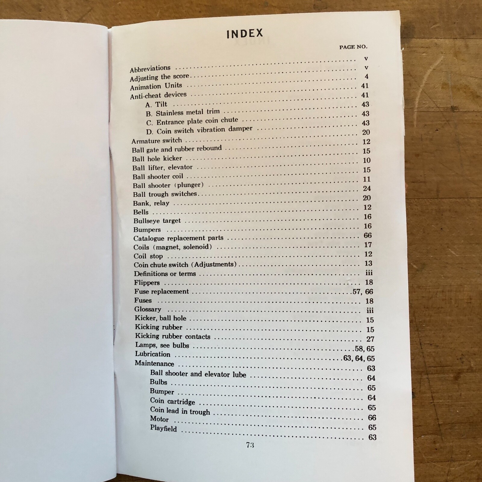 D. Gottlieb & Co. Instruction & Service Manual