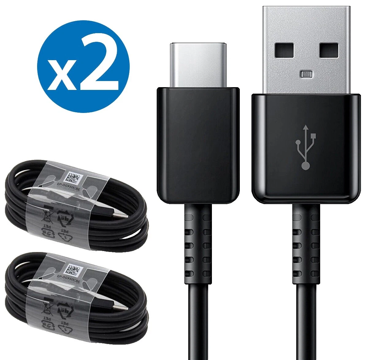 Teléfono Celular Negro Samsung Cables USB
