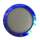 5" Speaker Cover Blue ABS Frame BLK Metal Mesh Grill For Car Audio DJ PA Speaker