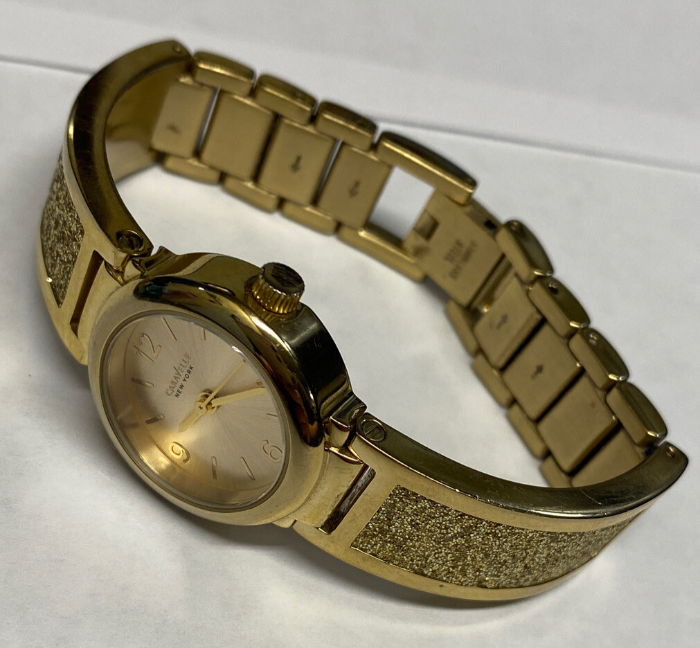 Womens Caravelle By Bulova Dress Watch Gold & Sparkle Tone  display picture 3