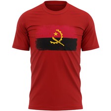Angola T Shirt Men shirt Football Country Him Africian flag footie soccer rep...