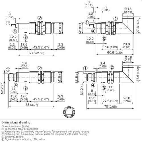 SICK VTF18-4N5912 Sensore di Prossimità Fotoelettrico,NPN Nuovo✦Kd - Foto 3 di 4