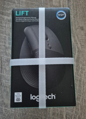 Logitech Lift Vertical Graphite - Ergonomische Kabellose Maus (Rechtshänder) NEU