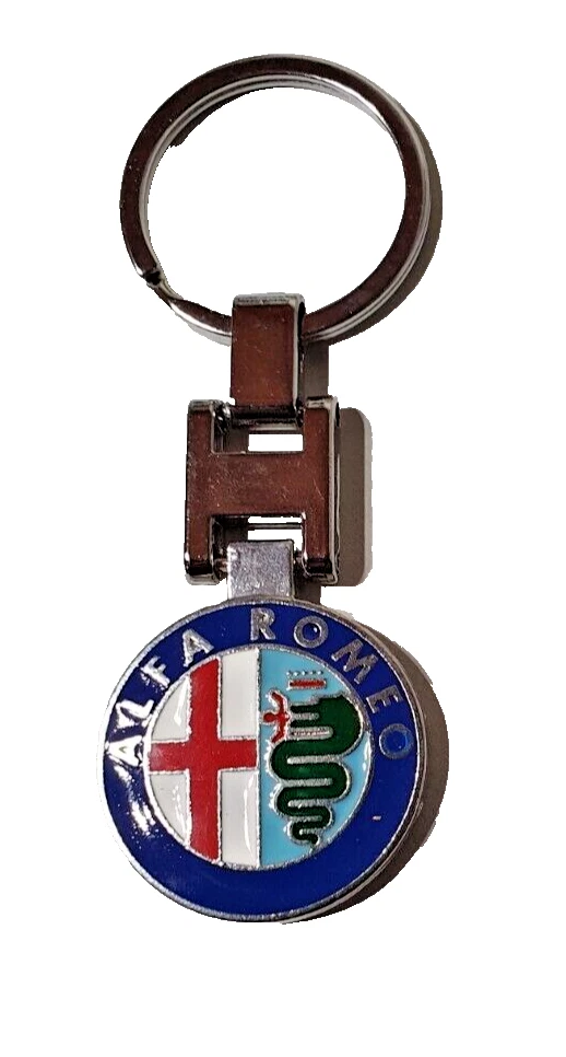 Portachiavi HEYCE In Pelle Scamosciata Per Alfa Romeo – Con Fibbia Metallica, Colori Nero, Rosso, Marrone - 3
