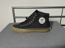 Pf Flyers Center Mid Black W/Gum Bottoms Mens 9.5