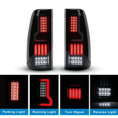 Purchase 99-02 Chevy Silverado GMC Sierra 1500 2500 3500 LED Tail Lights Brake Cargo Lamp In