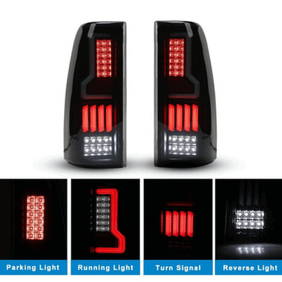 B A C K I N S T O C K💥, Fit 1999-2002 Chevy Silverado 1500 1999-2006 GMC Sierra Red LED Tube Tail Lights /, Tail Lights 3rd Brake Light - Foto 6