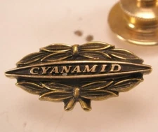 Cyanamid 1/10 10K GF Gold Filled Vintage Lapel Pin Tie Tack m82