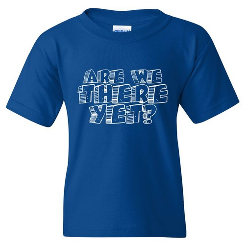 Are We There Yet - Humor Road Trip Travel Vacation Kid Car Plane Youth T Shirt - Picture 9 of 40