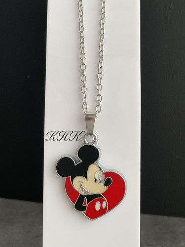 Valentines Day Mickey Mouse Love Heart Necklace Valentine Hearts Jewellery - Picture 4 of 5
