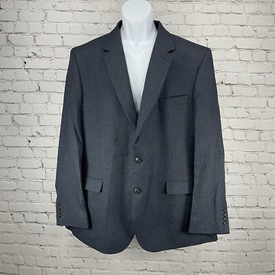 Marks & Spencer Black Blue Check Easy Care Sports Jacket Blazer Size 48