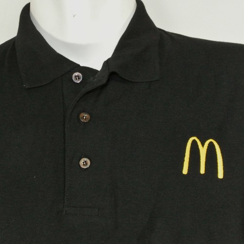 McDONALD'S Hamburgers Employee Uniform Polo Shirt Black Size 2XL NEW - Picture 9 of 12