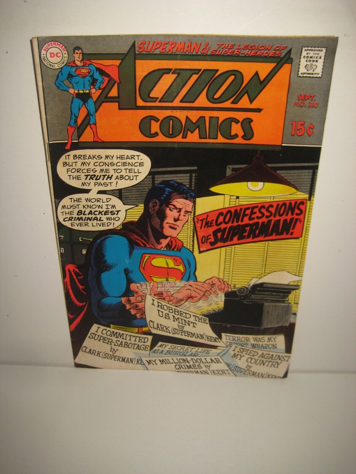 ACTION COMICS #380 "Confessions of Superman" 1969 DC Comics