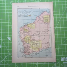 Original Antique 1896 Map Of Western Australia And It's Goldfields