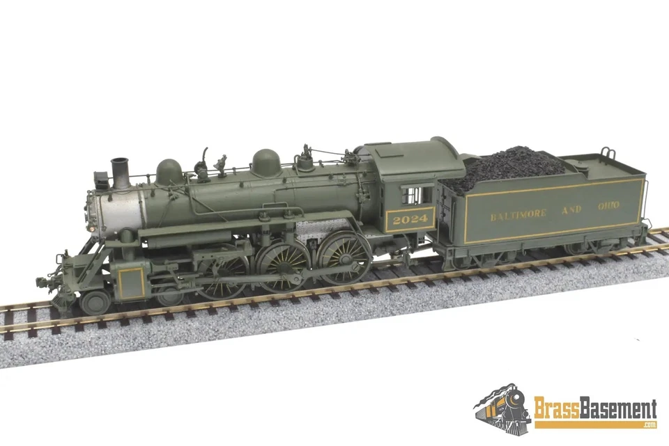 HO Brass - Sunset B&O Baltimore & Ohio B-18 4-6-0 #2024 - Custom Painted Green - Image 2 of 4