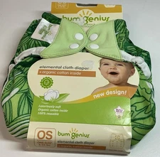 BumGenius KIPLING Organic Elemental Diaper All in One AIO One Size OS Bum Genius