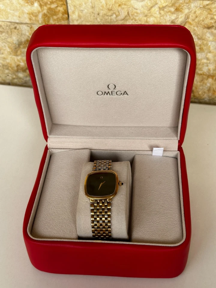 Reloj OMEGA De Ville Ile De France 395.0877.2 Unisex 31mm Negro Años 80 De Colección Foto 2 de 4