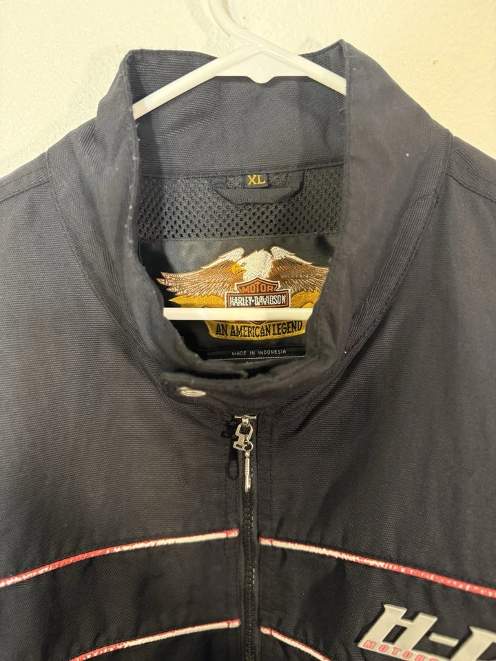 Chaqueta de motociclismo Harley-Davidson XL negra/roja para mujer Foto 4 de 4