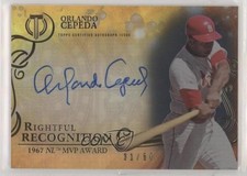 2015 Topps Tribute Rightful Recognition Black 31/50 Orlando Cepeda Auto HOF 0t2