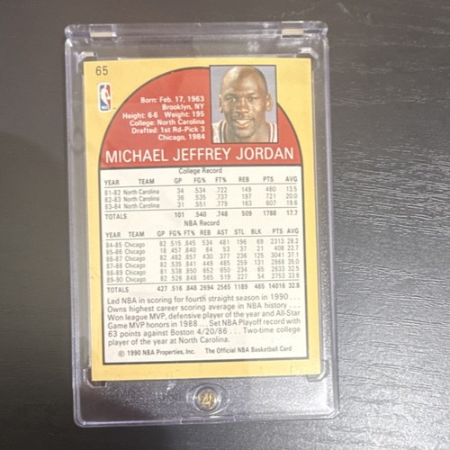 NBA Hoops 1990-91 Michael Jordan #65 Chicago Bulls NBA Basketball Card - Picture 3 of 3