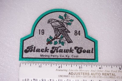 Black Hawk Coal Sticker 1984 Mining Perry Co KY Green Glitter