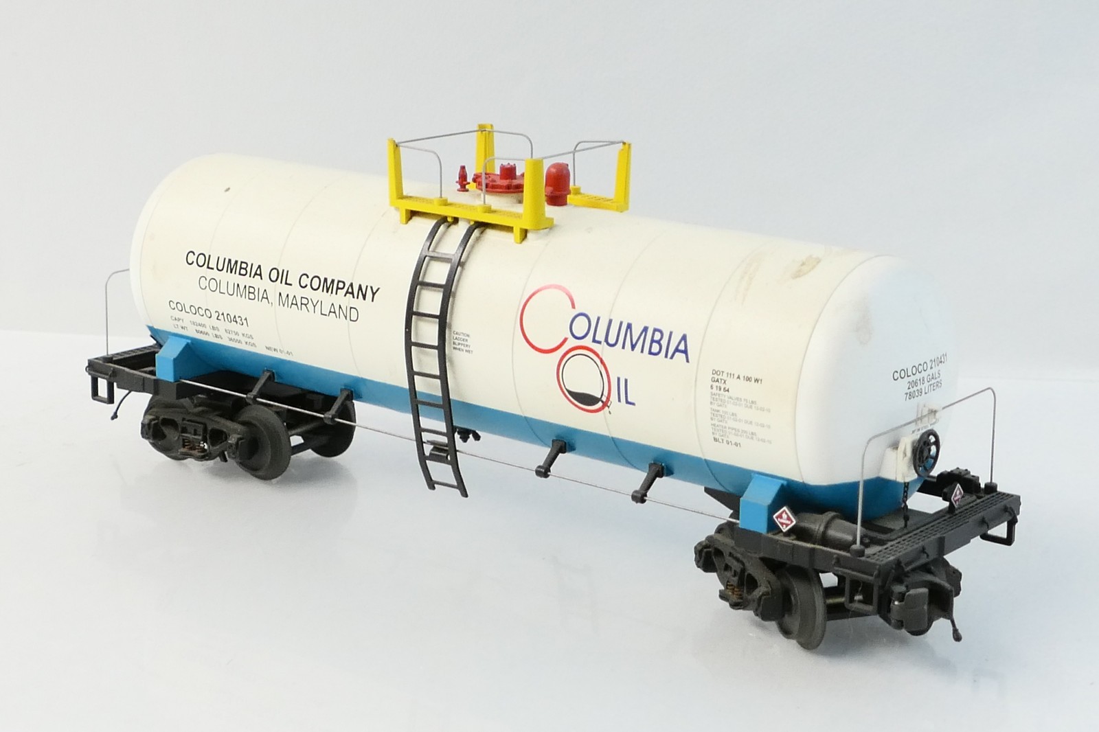 🚂 MTH 20-90212 O Columbia Oil Tank 6 210431 210434 210435 210436 210437 🚂