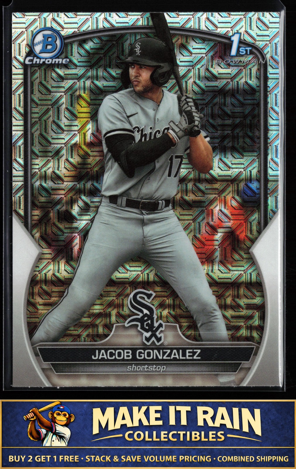 Jacob Gonzalez 1st 2023 Bowman Draft Chrome Japan Refractor #BDC-167 White Sox