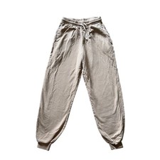 TAN + LINES Sport Rosebowl Joggers in Beige / Cream Sm Made in USA 100% Cotton