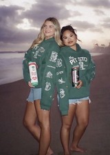 DANDY WORLDWIDE X STARBUCKS GREEN HOODIE SIZE...