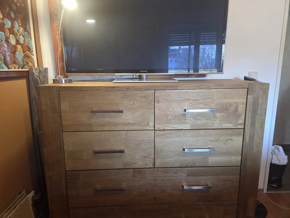 Kommode mit Schubladen Holz Eiche