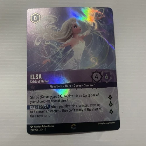 Disney Lorcana Elsa Spirit of Winter Enchanted Frozen 207/204 EN 1 First Chapter