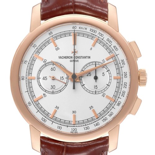Vacheron Constantin Traditionnelle Silver Dial Rose Gold Mens ...