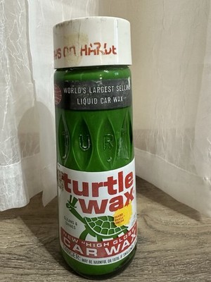 Vintage Turtle Wax Super Hard Shell Car Wax Bottle 1/3 Full Cleans Shines USA