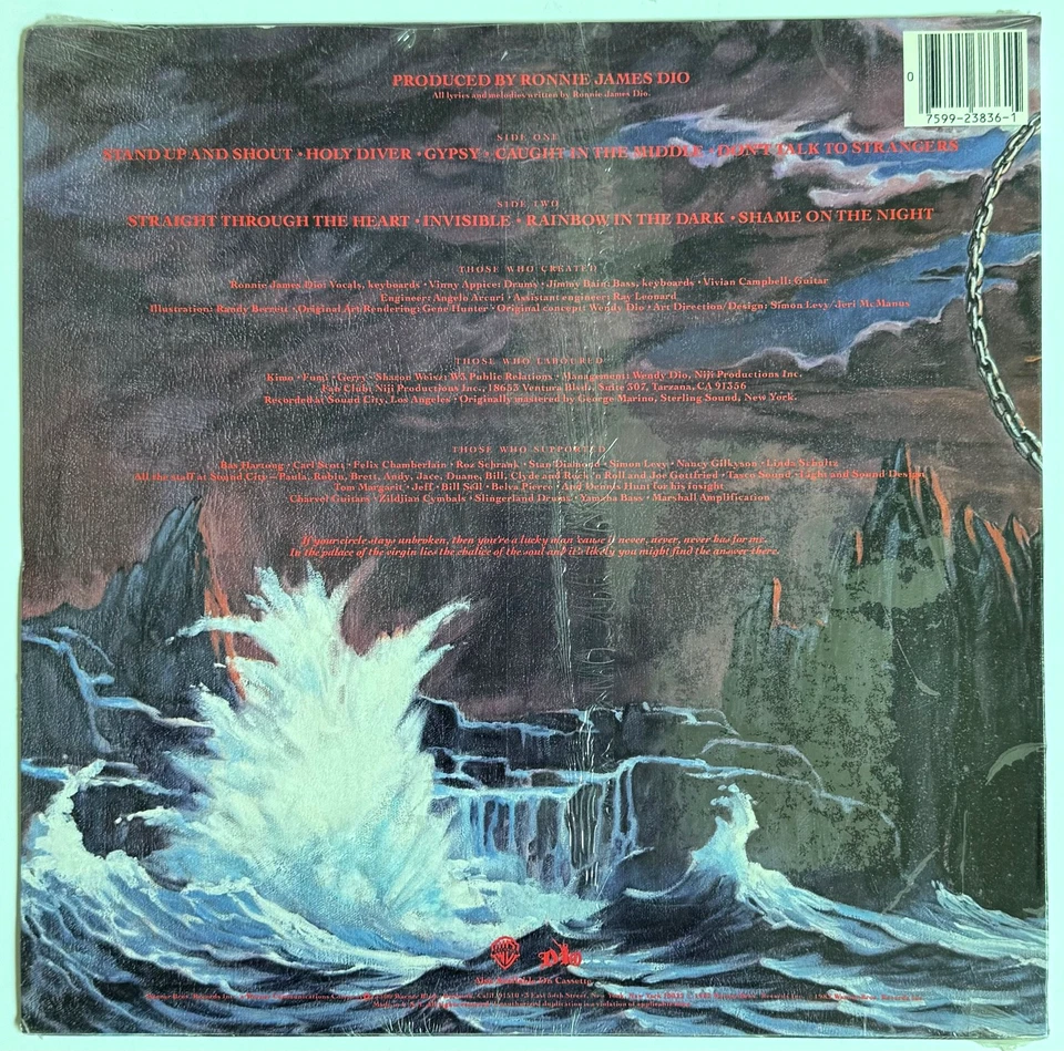 DIO Holy Diver SEALED 1983 US VINYL LP FIRST PRESSING Warner Bros. 1-23836 Rare - Image 2 of 4