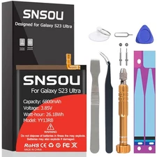 Galaxy S23 Ultra Battery, 2024 Upgraded 6800mAh EB-BS918ABY Li-Polymer Batter...