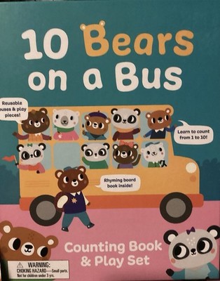 Two Windmills 10 Bears on a Bus Counting Board Book & Play Set, Bears