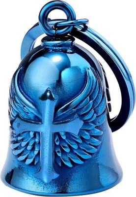 Cross Bell - key chain Bells protect the rider Accessories Color: blue