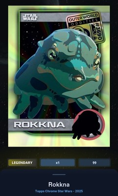 Rokkna - Outer World Oddities Green 99cc - Star Wars Card Trader Topps Chrome
