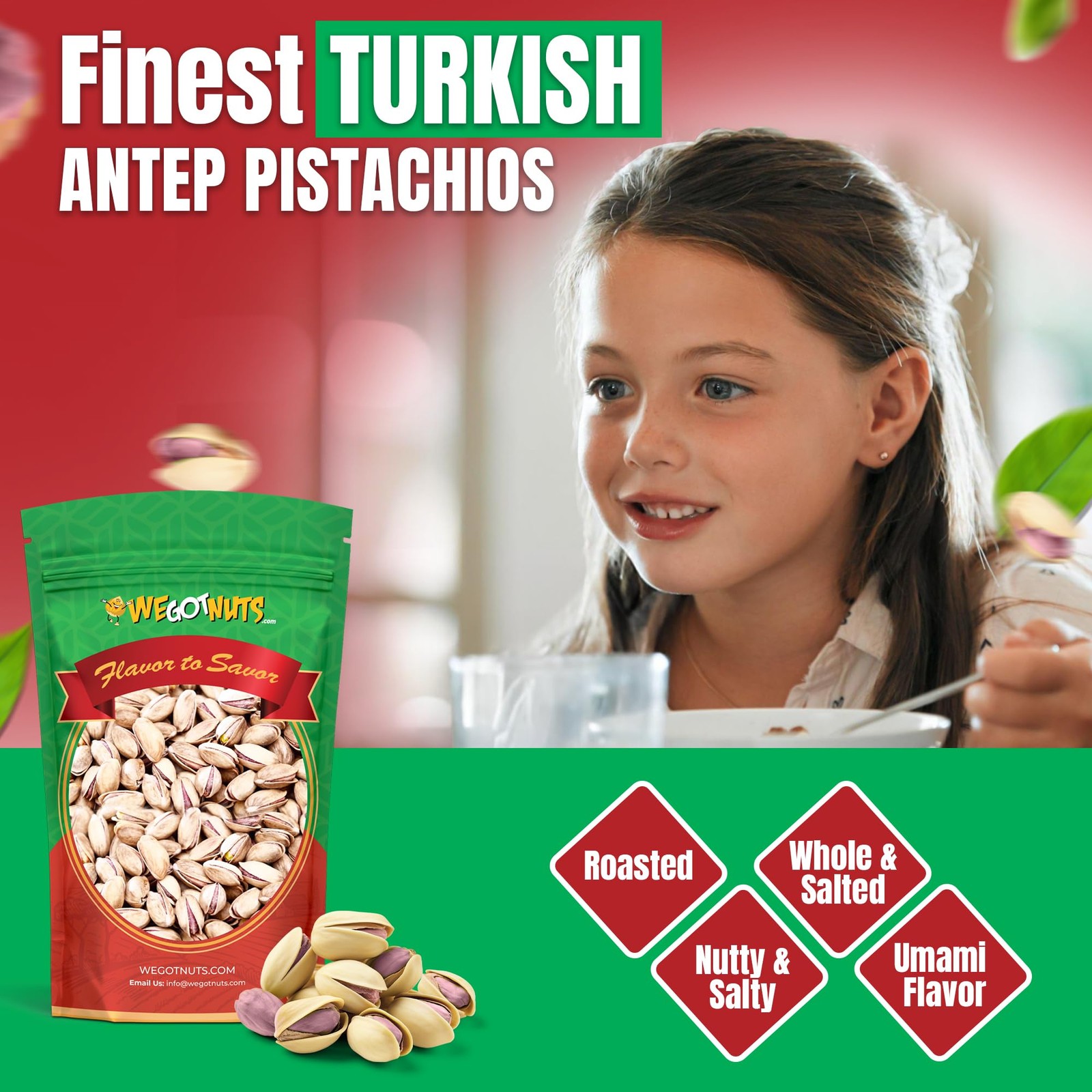 Turkish Antep Pistachios - 2.5 lbs (40oz) Premium Quality Roasted Pistachios ...