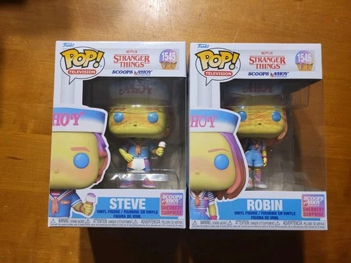 Funko Pop Stranger Things Scoops Ahoy Sherbert Surprise STEVE 1545 ROBIN 1546