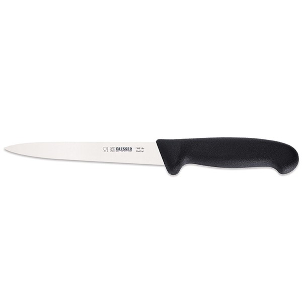 Giesser Filetiermesser 16 Cm Schwarz Fischmesser Sehr Flexible Klinge 7365 16-image