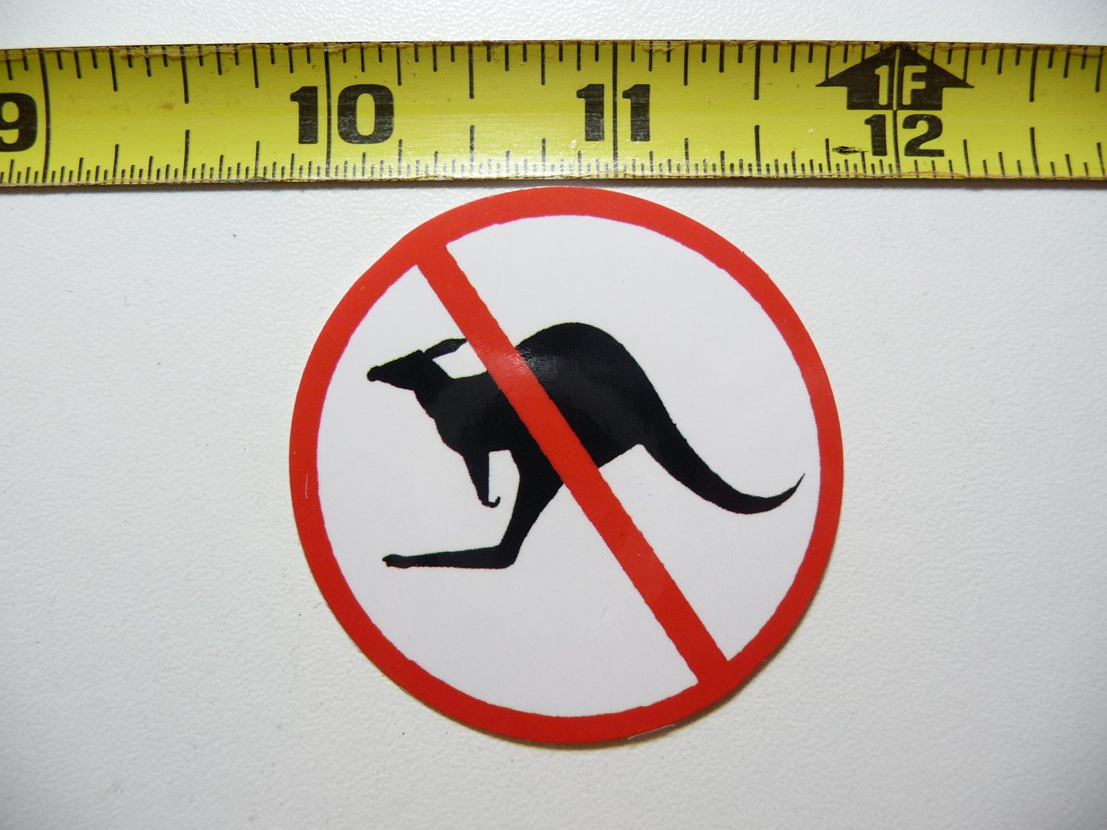 No Touch Kangaroo Decal Sticker for Job Occupation Work Prohibited Areas