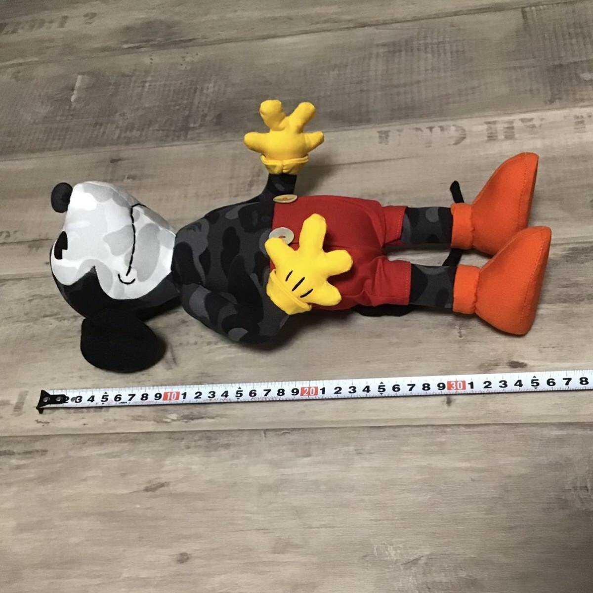 2008 BAPE × Disney BAPE camo Mickey Mouse Plush Doll A