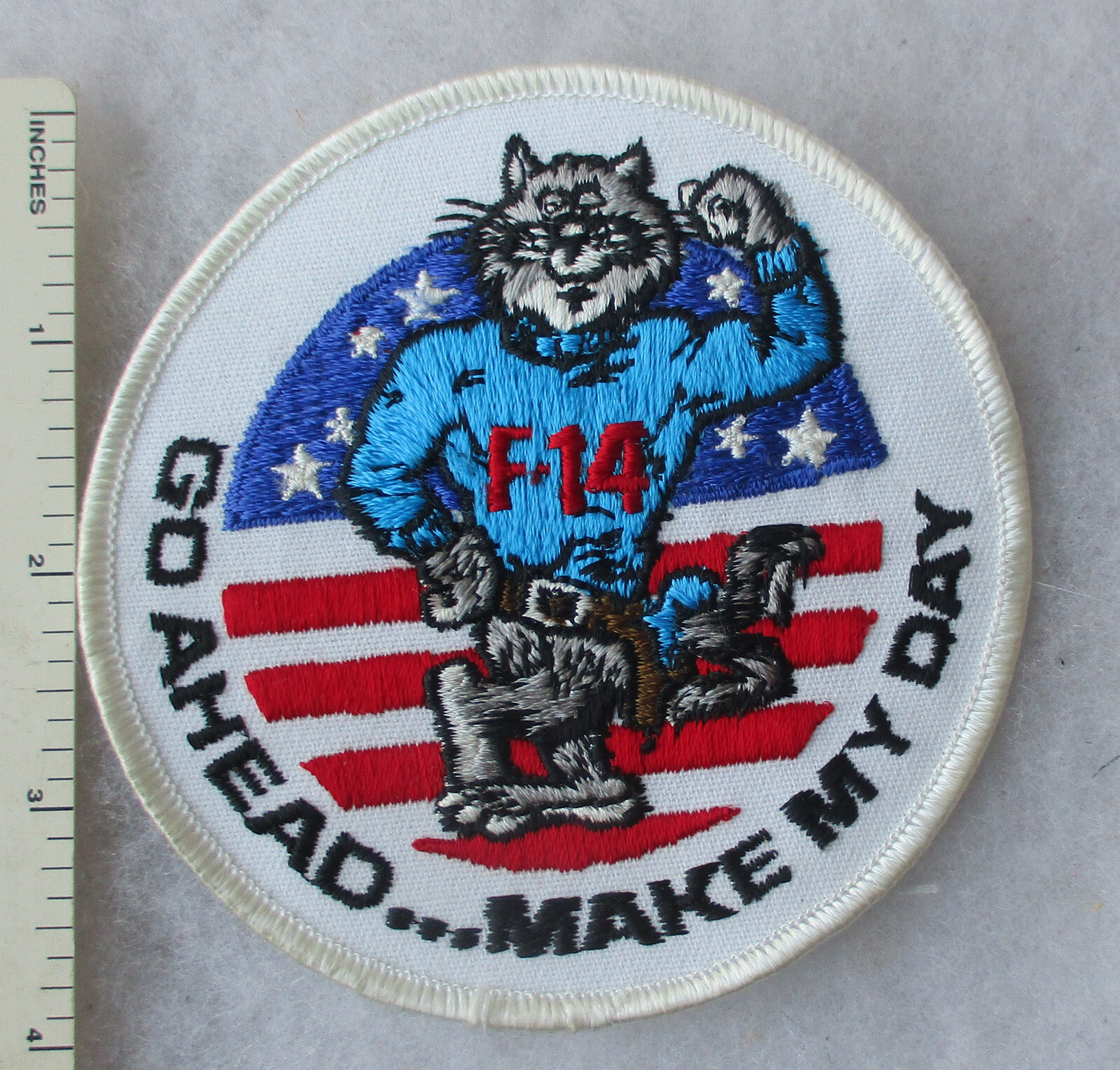 Original US NAVY F-14 TOMCAT PATCH GO AHEAD ...  MAKE MY DAY