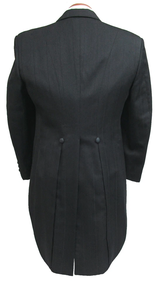 Boys Size 4 Black Christian Dior Tuxedo Tailcoat with Pants Wedding Ringbearer  - Image 3 of 4