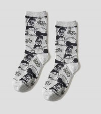 Calze medie Inuyasha x graniph modello seduta grigio Giappone limited nuove prevendita