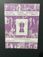 1938 1st NAT’l Basketball Championship program/OKA&M-TEMPLE-COLO NYU-LIU-BRADLEY